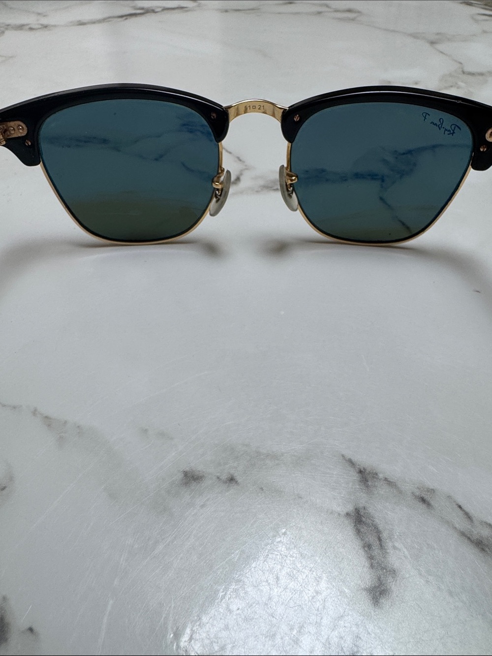 Ray-Ban Black and Gold Clubmaster Sunglasses - Picture 2 of 5